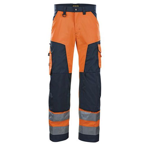 Varselbukse Orange/Marineblå