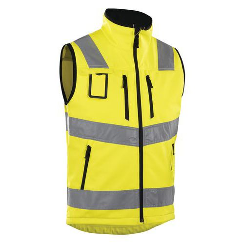 Softshellvest varsel Gul