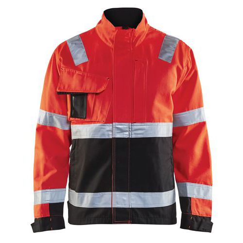 Jakke varsel Hivis Rød/Svart