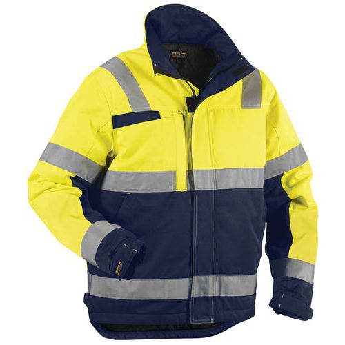 Vinterjakke varsel Gul/marineblå