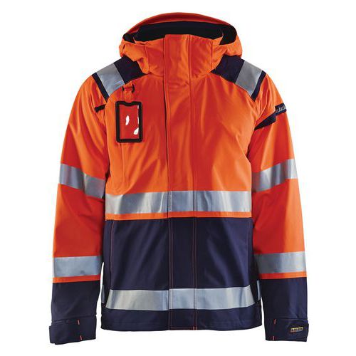 Skalljakke varsel Orange/Marineblå