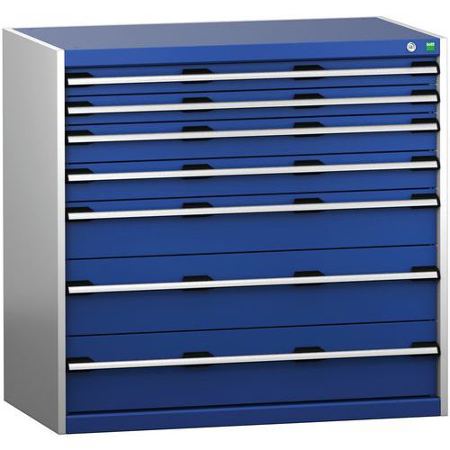 Skap med skuffer SL-10610-7.2 med 7 skuffer for tung last – Bott