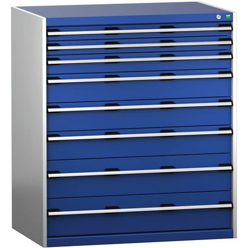 Skap med skuffer SL-10712-8.2 med 8 skuffer for tung last – Bott