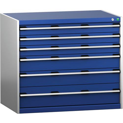 Skap med skuffer SL-1079-6.4 med 6 skuffer for tung last – Bott