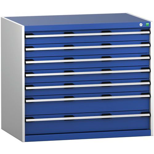 Skap med skuffer SL-1079-7.4 med 7 skuffer for tung last – Bott