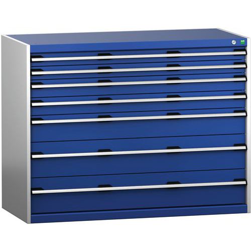 Skap med skuffer SL-13610-7.2 med 7 skuffer for tung last – Bott