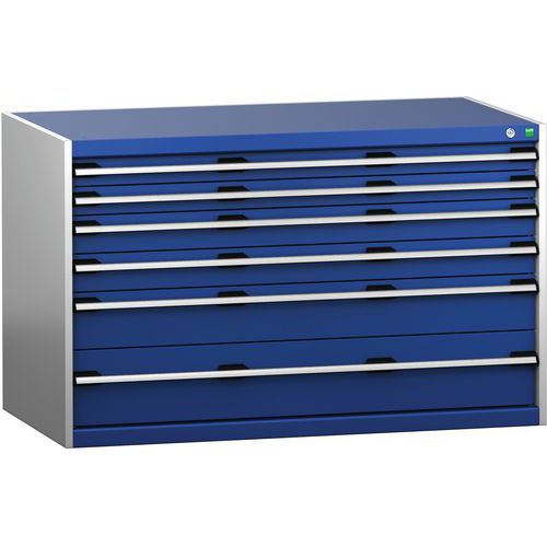Skuffeskap SL-1378-6.4 med 6 skuffer for tung last - Bottn