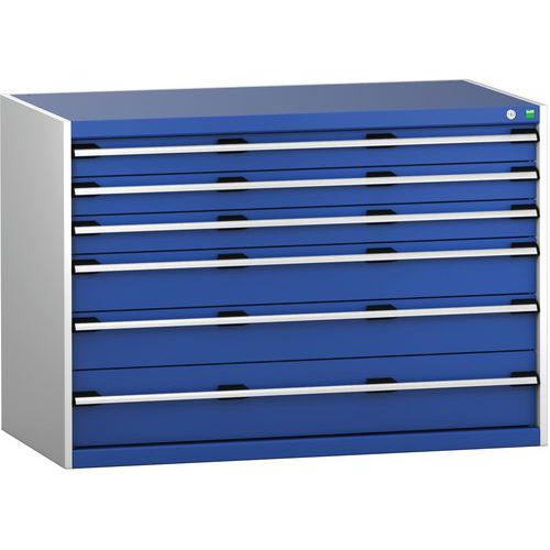 Skuffeskap SL-1379-6.2 med 6 skuffer for tung last - Bott