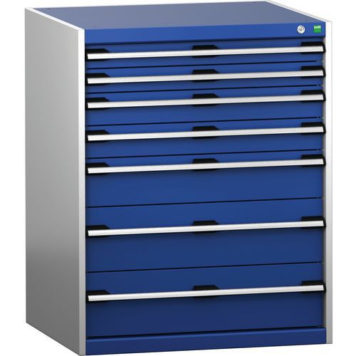 Skap med skuffer SL-8710-7.4 med 7 skuffer for tung last – Bott