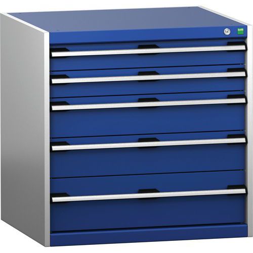 Skap med skuffer SL-878-5.2 med 5 skuffer for tung last – Bott