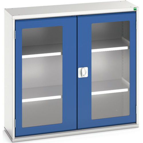 Skap Verso med gjennomsiktige dører og 2 hyller 1050x350x1000 – Bott