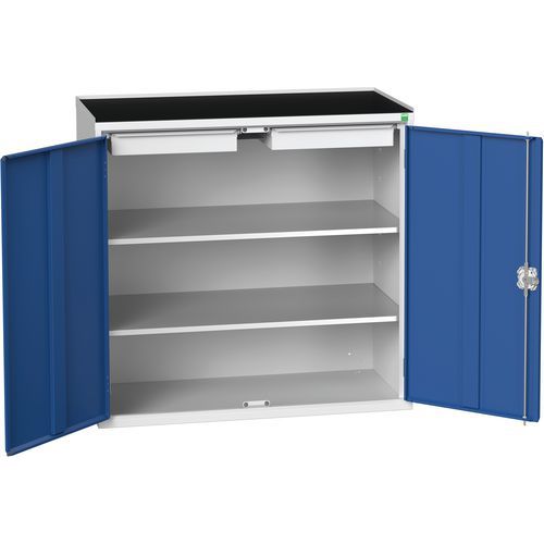 Skap Verso med økodører 1050x550x1015, 2 hyller, 2 skuffer – Bott