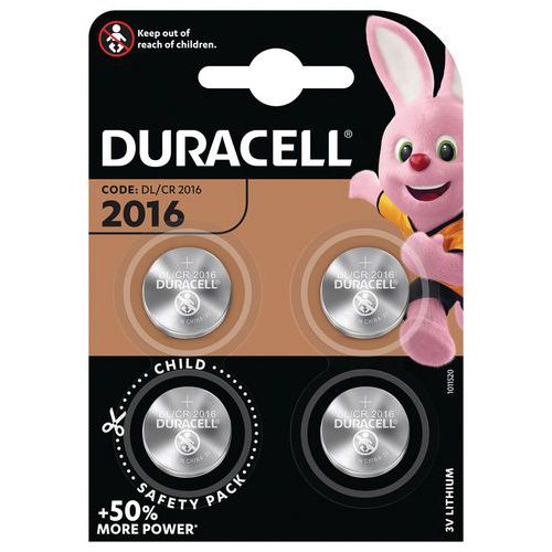 2016 litiummyntbatterier - Pakning à 4 - Duracell