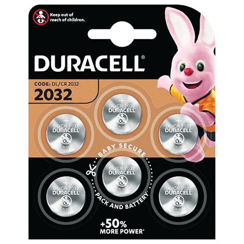 2032 litiummyntbatterier - Pakning à 6 - Duracell