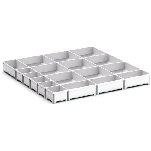 Oppbevaringsbokser for skuff Cubio EKK-6675, 18 rom – Bott