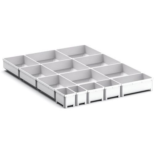 Oppbevaringshyller for Cubio EKK675 skuff, 14 rom – Bott