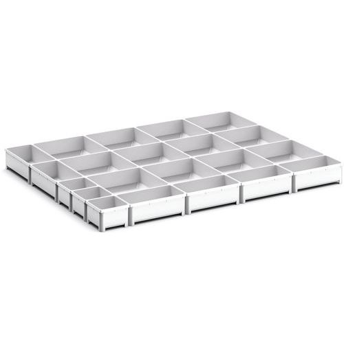 Oppbevaringsbokser for skuff Cubio EKK-8675, 21 rom – Bott