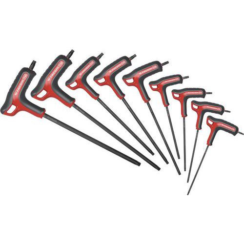 Sett med 9 P-formede Torx-nøkler - Facom