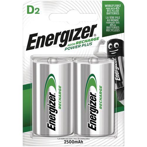 Oppladbart alkalisk batteri - D/LR20 - Pakning à 2 - Energizer