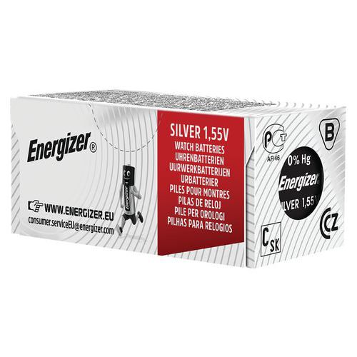 395-399 sølvoksid-knappcellebatteri - Mini-gjennomtrykkspakning à 10 - Energizer