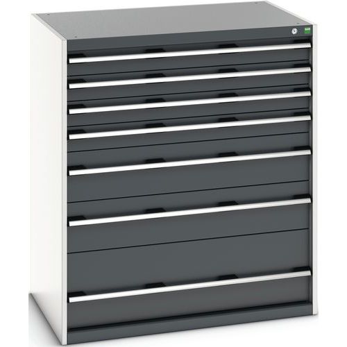 Skap med skuffer SL-10712-7.2 med 7 skuffer for tung last – Bott
