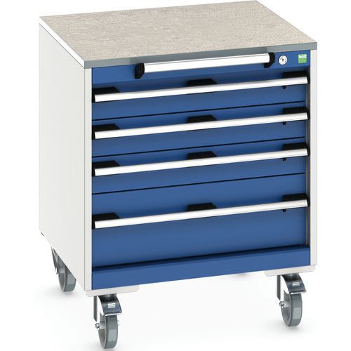 Mobilt skuffeskap Cubio SLR-666-4.1 - Bott