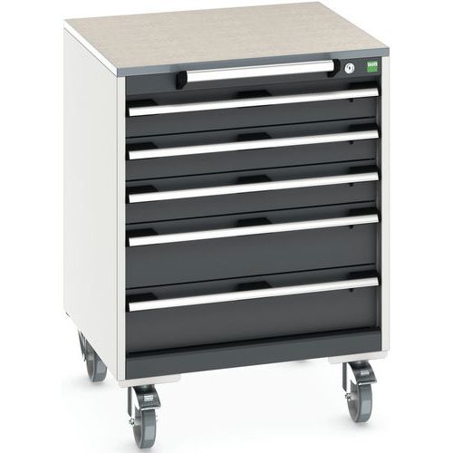 Mobilt skuffeskap Cubio SLR-667-5.3 - Bott