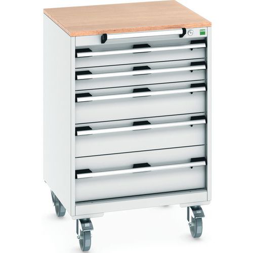Mobilt skuffeskap Cubio SLR-668-5.1 - Bott