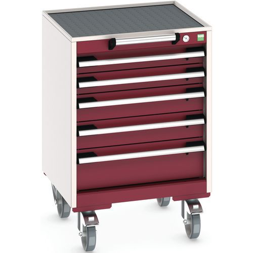 Mobilt skuffeskap Cubio - Bredde 52,5 cm_Nederst