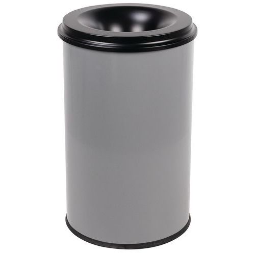 brannsikker beholder, 20 l til 110 l, svart eller grå - Manutan Expert