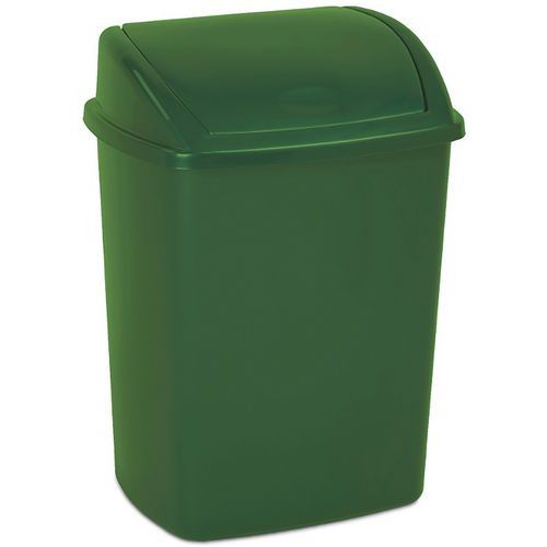 Papirkurv med hengslet lokk 26 ltr