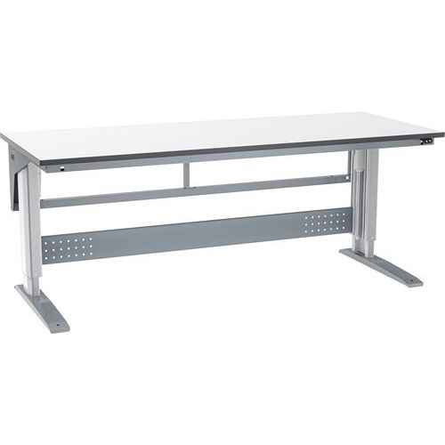 Stabilt motorisert arbeidsbord W300 med laminatbordplate - WFI