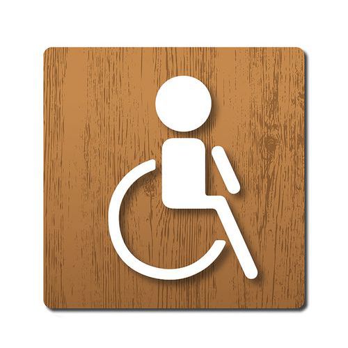 Dørskilt i tre - Handicaptoaletter - Novap