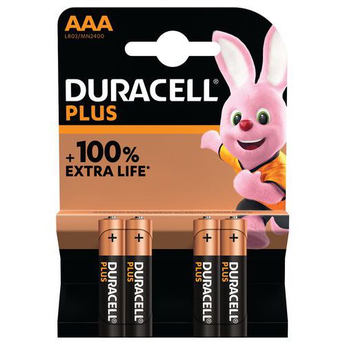 Plus 100 % AAA alkalisk batteri - 4 - 8 eller 12 enheter - Duracell