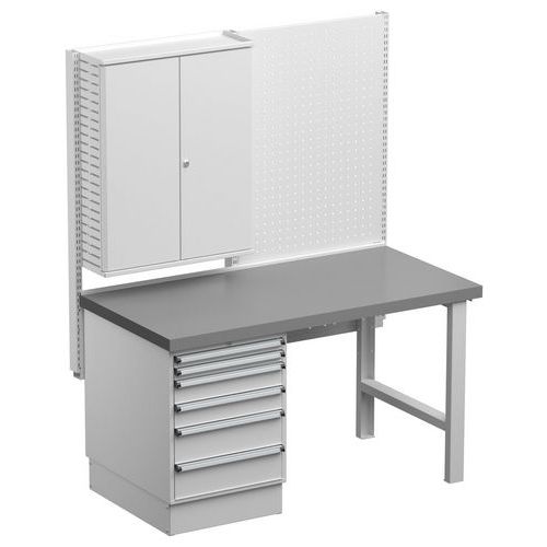 Arbeidsbenk 2, med stålplate - Treston