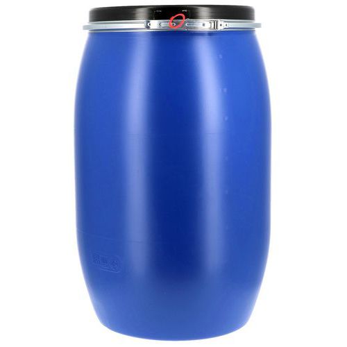Stablingsbart plastfat med lokk, 30-220 liter