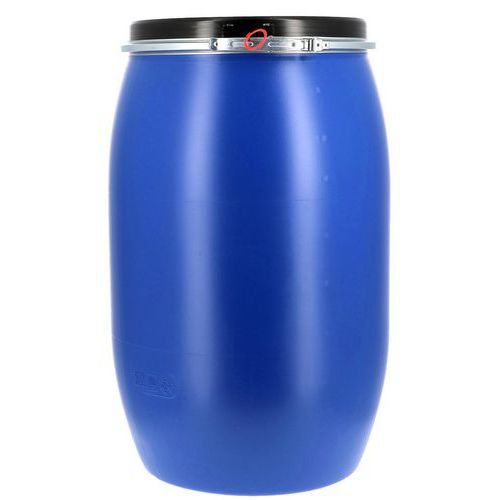 Stablingsbart plastfat med lokk, 30-220 liter