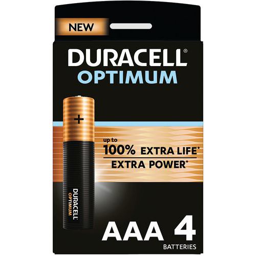 Optimum AAA alkalisk batteri - 4 enheter - Duracell