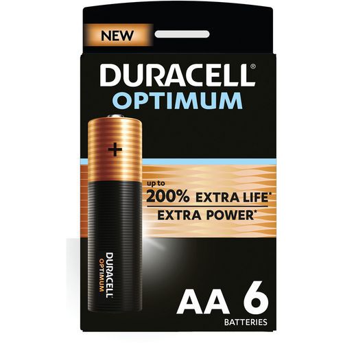 Optimal AA alkalisk batteri - 4 - 6 eller 8 enheter - Duracell