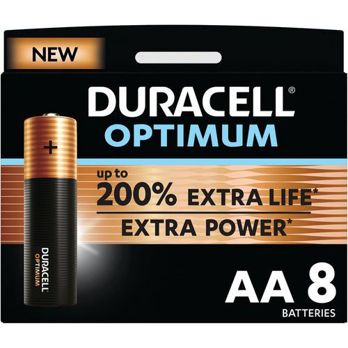 Optimum AA alkalisk batteri - 8 enheter - Duracell