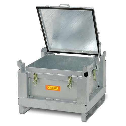 Oppbevaringsbeholdere stål, for batterier, 120 L