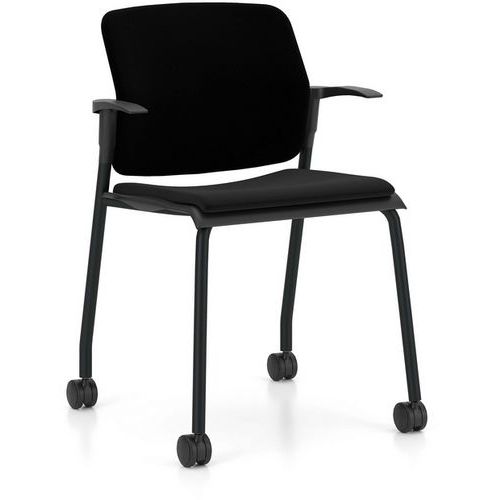 Konferansestol Wikido med armlener og hjul - Nowy Styl