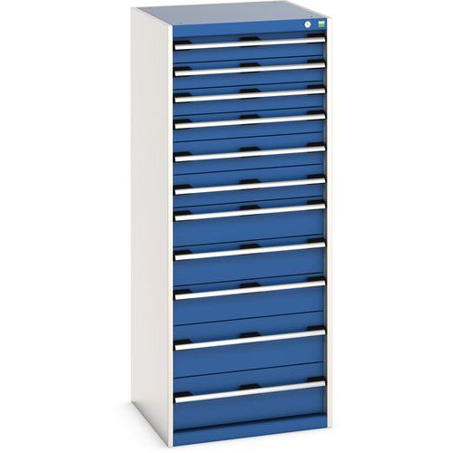 Skap med 11 skuffer Cubio – 1600x650x650 mm – Bott