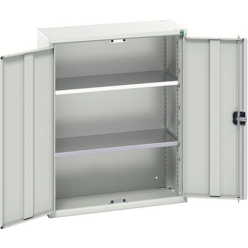 Lavt skap med hengslede dører, 2 nivåer Verso 800x350x1000mm – Bott