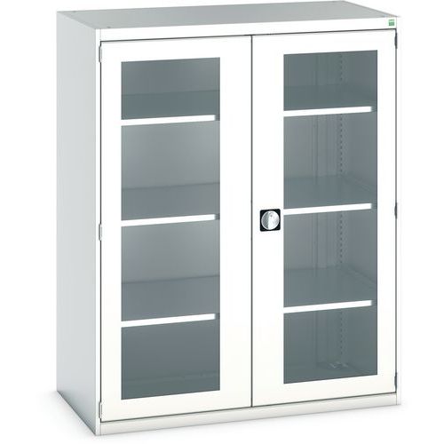 Skap med gjennomsiktige dører Cubio 1300x650x1600 mm – Bott