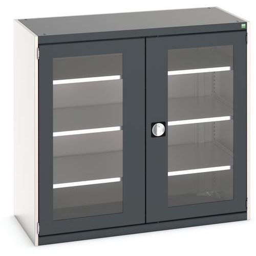 Skap med gjennomsiktige dører Cubio 1300x650x1200 mm – Bott