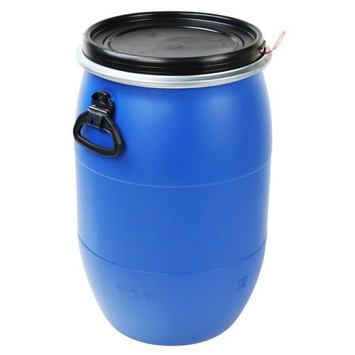 Stablingsbart plastfat med lokk, 30-220 liter