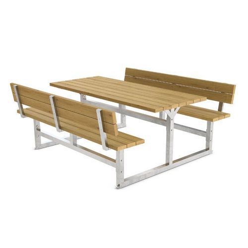 Piknikbord med ryggstøtte for 6 personer – R&R Piknikbord med ryggstøtte for 6 personer – R&R