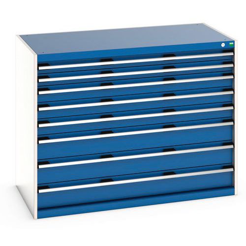 Skap med 8 skuffer for tung last 1300x650x1000mm - Bott