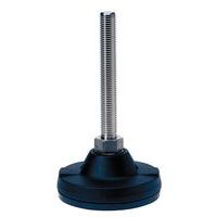 Justerbar polyamidbase - Ø 124 mm - 4500 kg - Rustfritt stål
